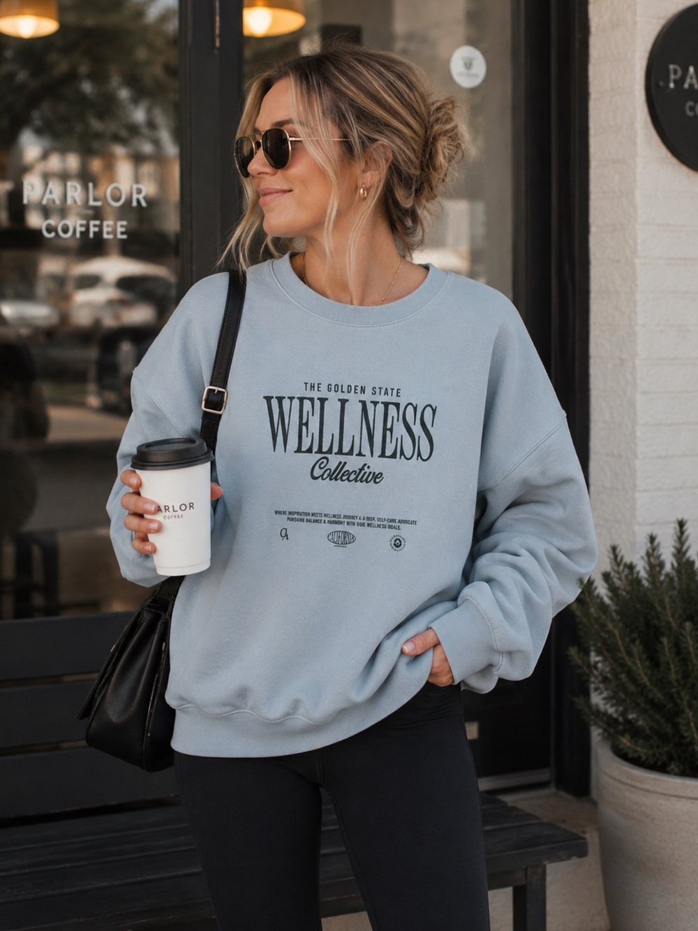 OLD NAVY SoComfy Oversized Tunic Crew Neck Sweatshirt California Wellness - XL
